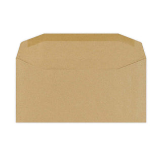 DL Manila Brown Gummed Business Envelope (110 x 220mm)