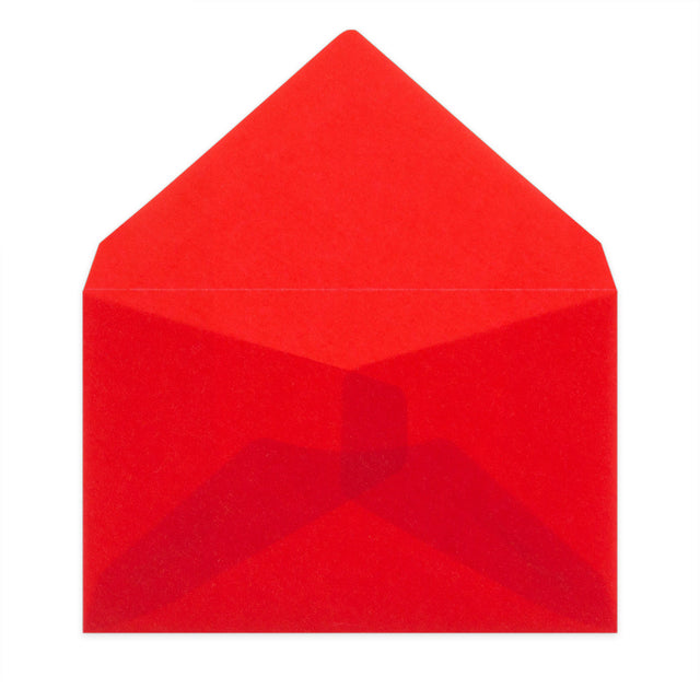 Translucent Envelopes Red 62 x 98 mm
