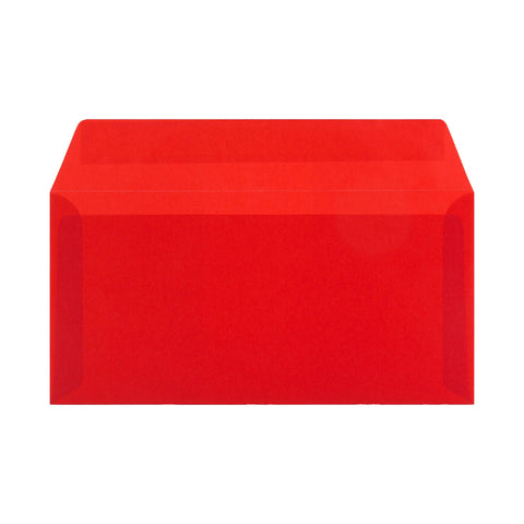 Translucent Envelopes Red 110 x 220 mm (DL)