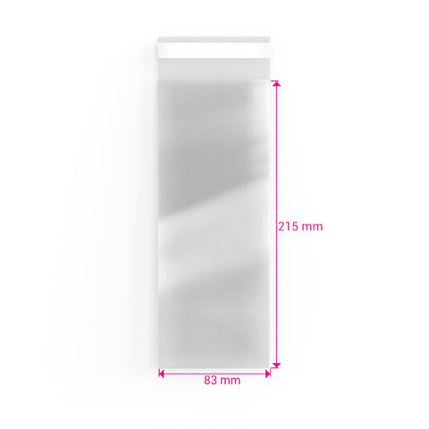 Cello Bags (Non-Header) Clear 215 x 83 mm