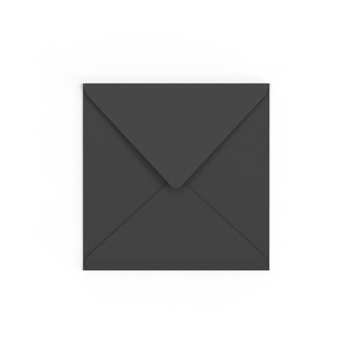 Black British Made Gummed V-Flap Envelope (155 x 155mm)