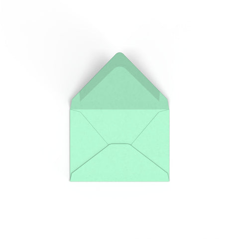 C7 Jade Green British Made Gummed V-Flap Envelope (82 x 113mm)