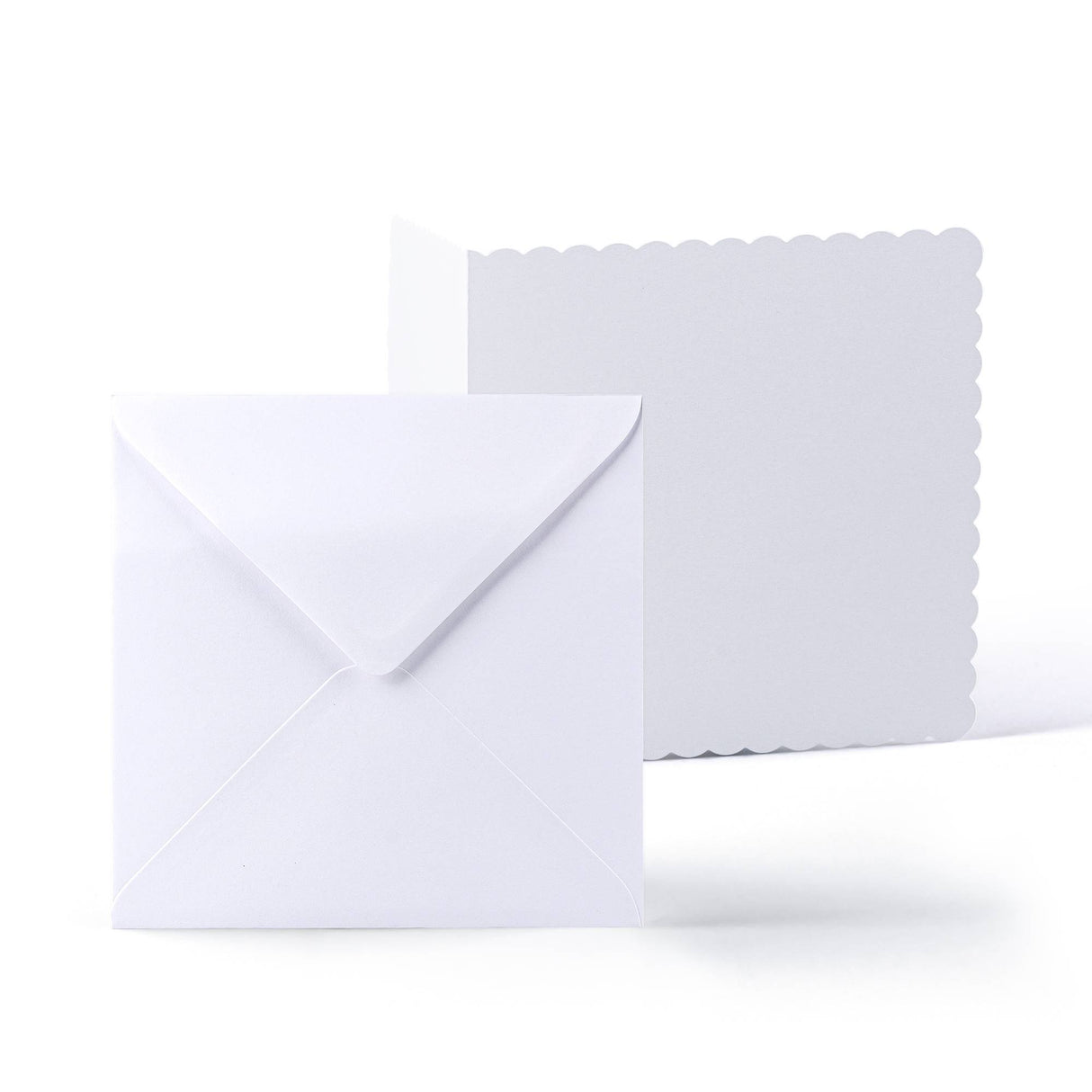 White Scalloped Cards & Envelopes Pack
