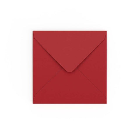 Dark Red Gummed V-Flap Envelope (130 x 130mm)