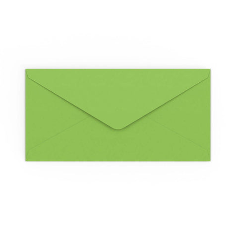 DL Mid Green Gummed V-Flap Envelope (110 x 220mm)