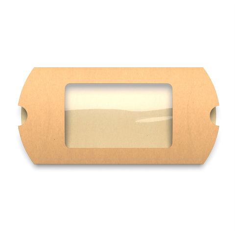 Windowed Pillow Boxes Manila 162 x 114 mm (C6)