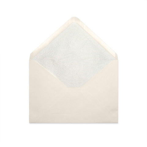 Paper Lined Envelopes Ivory + White Fancy Paper 114 x 162 mm (C6)