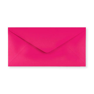 DL Fuschia Pink Gummed V-Flap Envelope (110 x 220mm)