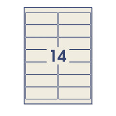Rectangle Adhesive Labels White 99 x 38 mm (14 labels)
