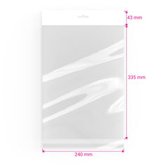 Cello Bags (With Header) Clear 335 x 240 mm