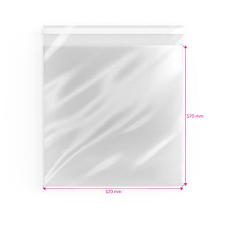 Cello Bags (Non-Header) Clear 570 x 520 mm