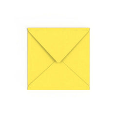 Sunflower Yellow British Made Gummed V-Flap Envelope (155 x 155mm)