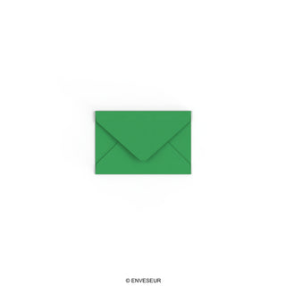Kelly green envelope 62x94 mm