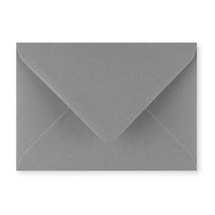 C6 Grey British Made Gummed V-Flap Envelope (114 x 162mm)