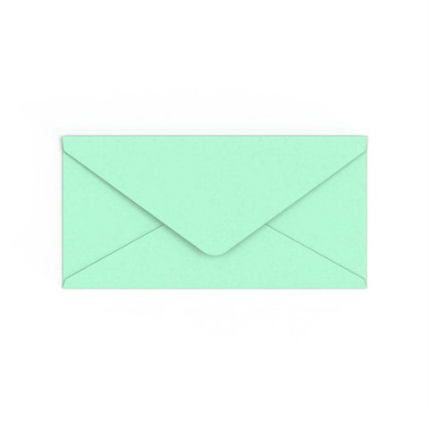 DL Jade Green British Made Gummed V-Flap Envelope (110 x 220mm)