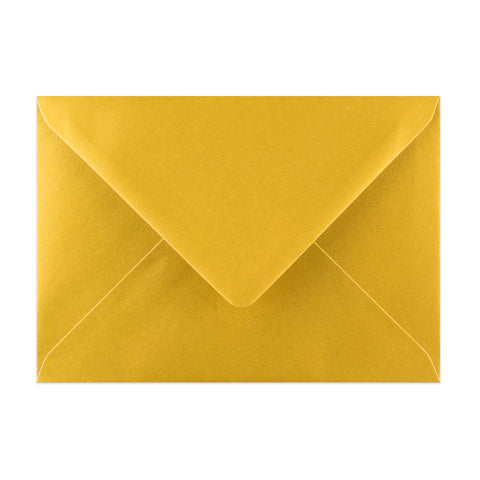 Metallic Gold Gummed V-Flap Greeting Card Envelope (125 x 175mm)