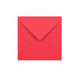 Bright Red Gummed V-Flap Envelope (140 x 140mm)