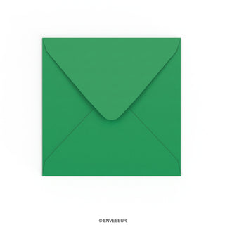 155x155mm Dark Green Square 120gsm Gummed V Flap