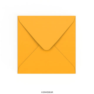 155x155mm Dark Yellow Square 120gsm Gummed V Flap