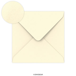 155x155mm Ivory Laid Square 120gsm Gummed V Flap