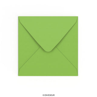 155x155mm Mid Green Square 120gsm Gummed V Flap