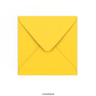 155x155mm Mid Yellow Square 120gsm Gummed V Flap