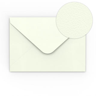 Milk White Hammered paper envelopes