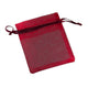 Organza Bags Bordeaux 90 x 70 mm