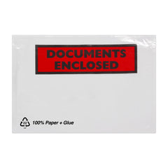 Documents Enclosed Envelopes (Printed) Clear 114 x 162 mm (C6)