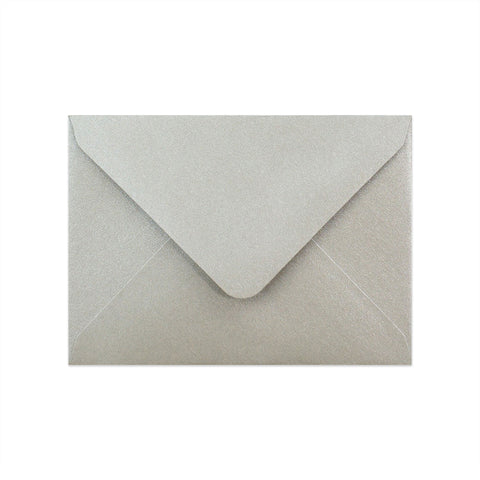 Pearlescent Envelopes Silver 82 x 113 mm (C7) Gummed