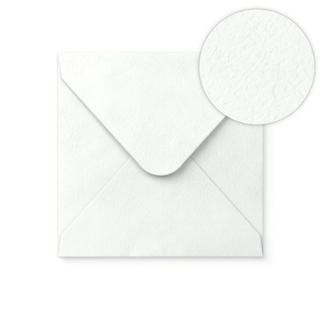 White Envelope Hammered Texture 155x155 mm