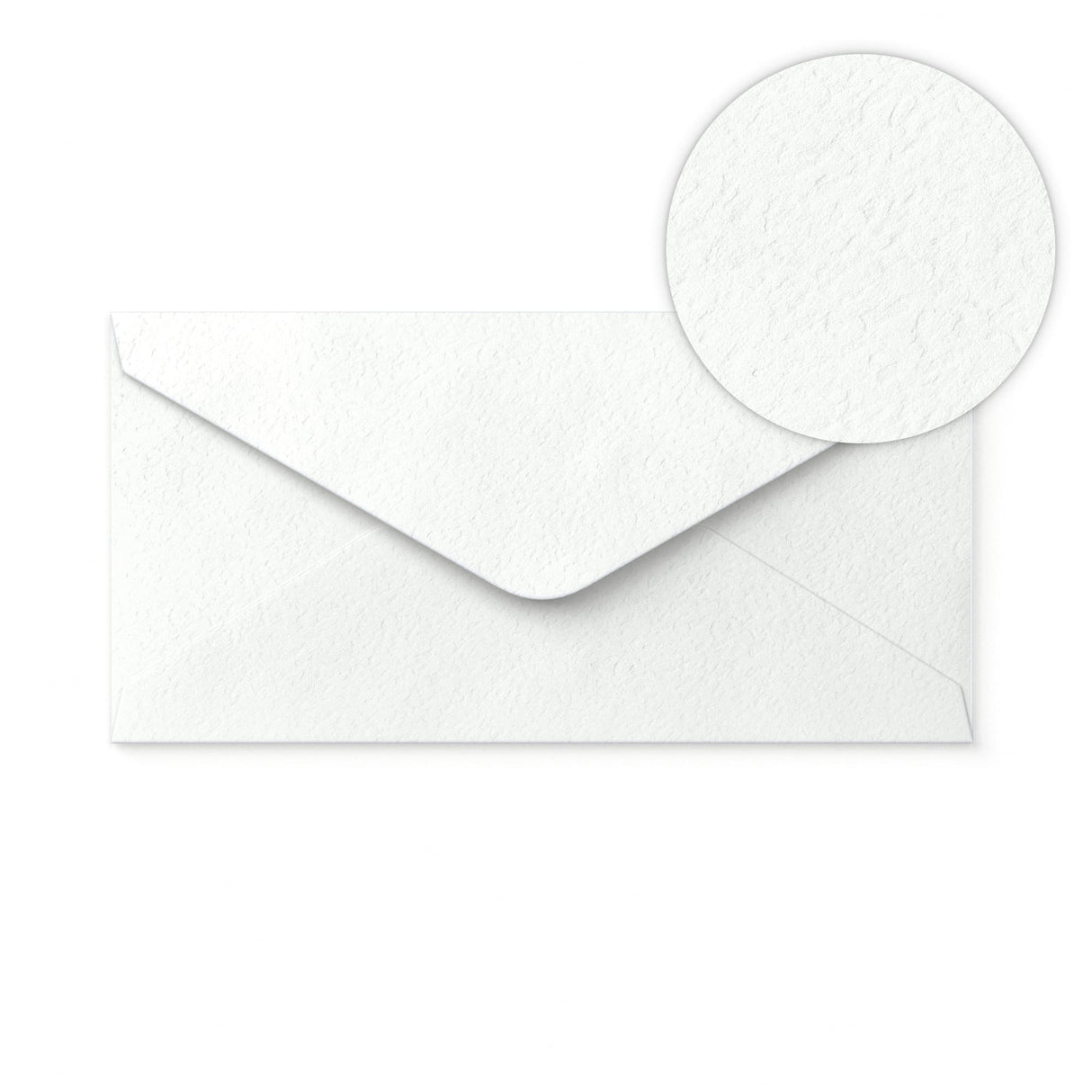 White Envelope Hammered Texture 110x220 mm (DL)
