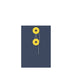 Coloured envelopes with string and washer closure Navy Blue + Yellow 162 x 114 mm (C6)