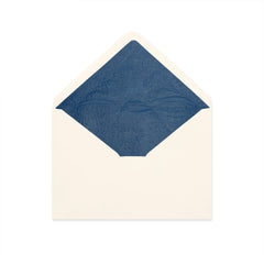 Paper Lined Envelopes Ivory + Blue Fancy Paper 114 x 162 mm (C6)