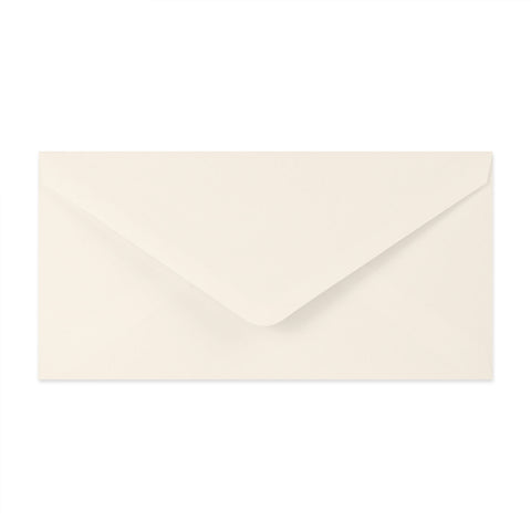 Paper Lined Envelopes Ivory + White Fancy Paper 110 x 220 mm (DL)